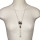 Adjustable long necklace, silver-grey