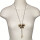 Adjustable long necklace, gold-grey