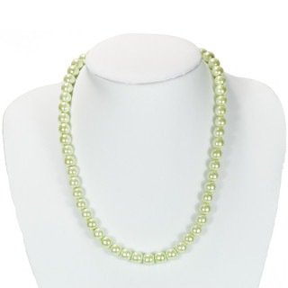 magnetic bead necklace, 8mm light green