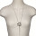 Verstellbare lange Modekette, Silver-Grau/Weiß