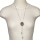 Adjustable long necklace, silver-grey/clear