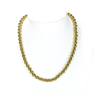 Magnetic pearl necklace, 8mm gold