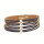 Fashionable leather bracelet with magnetic clasp