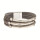 Fashionable leather bracelet with magnetic clasp