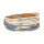Mehrsträngiges Lederarmband mit Magnetverschluss