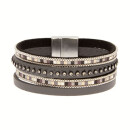 Mehrsträngiges Lederarmband mit Magnetverschluss