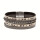 Fashionable leather bracelet with magnetic clasp