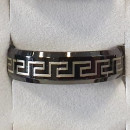 Stainless steel ring, silver-black