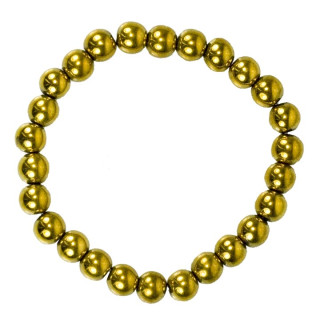 magnetic bead bracelet gold2, 8mm