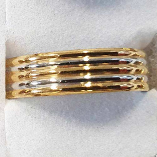 Edelstahlring, Silber-Gold