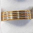Stainless steel ring, silver-gold