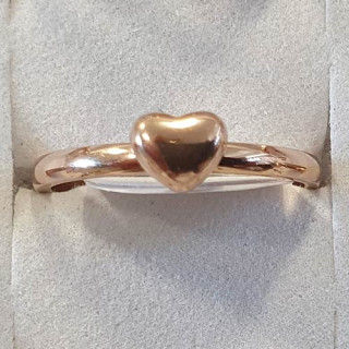 Stainless steel ring heard, rosegold