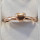 Stainless steel ring heard, rosegold