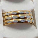 Stainless steel ring , gold-silver