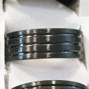 Stainless steel ring, black