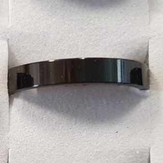 Stainless steel ring, black