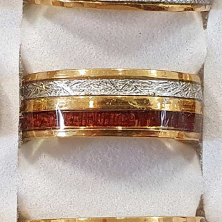 Edelstahlring, Gold-Braun-Silber