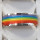 Edelstahlring, Silber-Regenbogen
