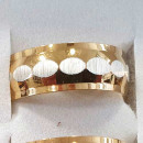 Stainless steel ring , gold-silver