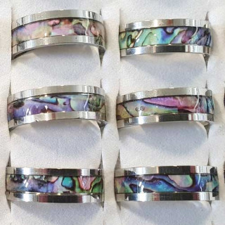Edelstahlring Abalone