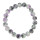 Glass bracelet, 10mm, Purple-grey-white