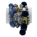 Fashionable bracelet set, blue