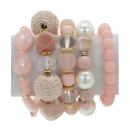 Fashionable bracelet set, pink