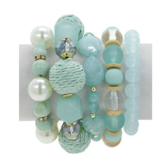 Fashionable bracelet set, turqouise
