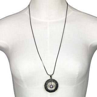 Lange Modekette, 72cm, Anthrazit