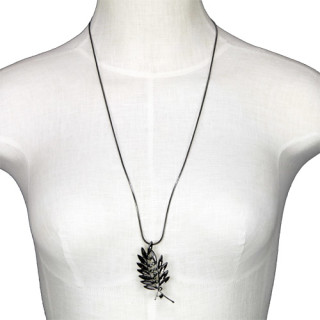 Long necklace, anthracite