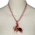 Modern necklace, red
