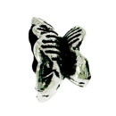 200 jewelry beads, 8x5mm, silver