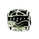 200 jewelry beads, 6x6mm, silver