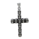 Stainless steel pendant, Silver-Black - only 7pcs left!