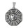 Stainless steel pendant, Silver-Black
