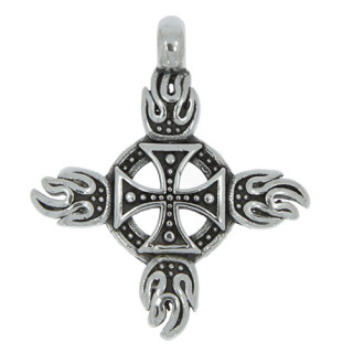 Stainless steel pendant, Silver-Black - only 9pcs left!