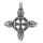Stainless steel pendant, Silver-Black - only 9pcs left!