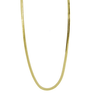 Halskette Edelstahl flach, Gold, 3x0,6mm - nur noch 8 Stück!