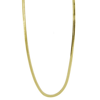 Stainless steel necklace, gold, 3x0,6mm