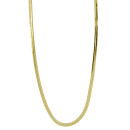 Halskette Edelstahl flach, Gold, 3x0,6mm