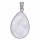 Natural stone pendant, facetted, 31x20mm, rock crystal