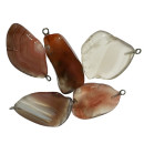Pendant agate, mix, grey-red