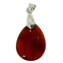 Pendant agate, red, 18x13mm