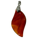 Pendant agate, red, 30x17mm