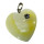 Mother of pearl heart pendant with stone, 20mm