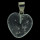 Pendant heart, 17x7,5mm, rock crystal
