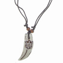 Necklace Tooth, White-brown