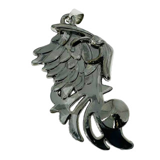 Anhänger Anthrazit, 52x30mm