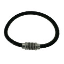 Bracelet leather with stainless steel