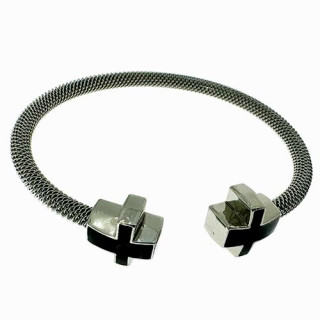 Armreifen aus Edelstahl, Silber